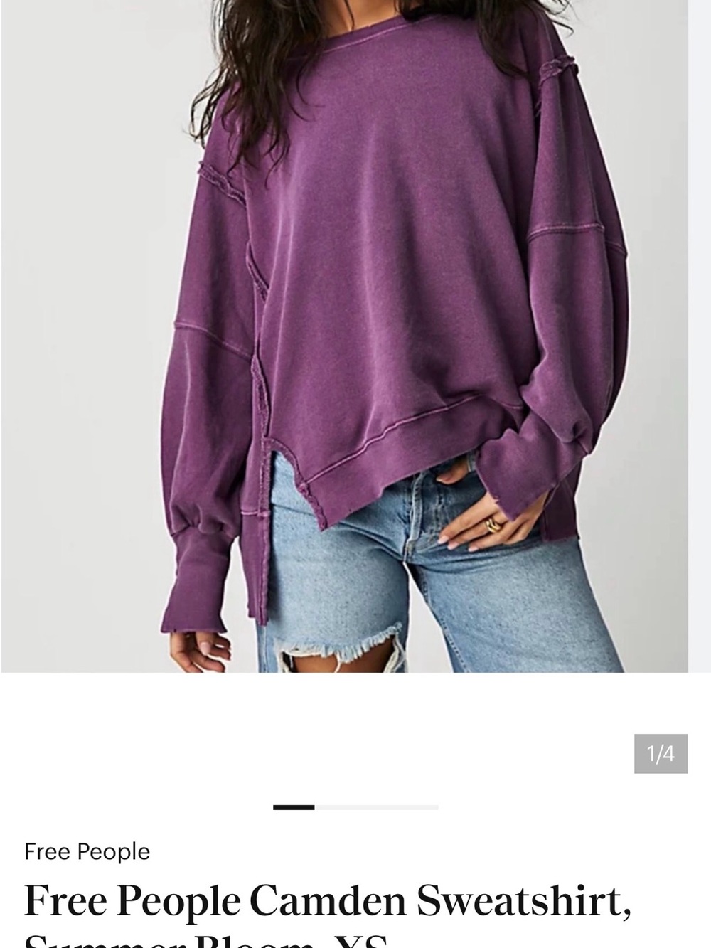 We The Free purple crewneck sweater